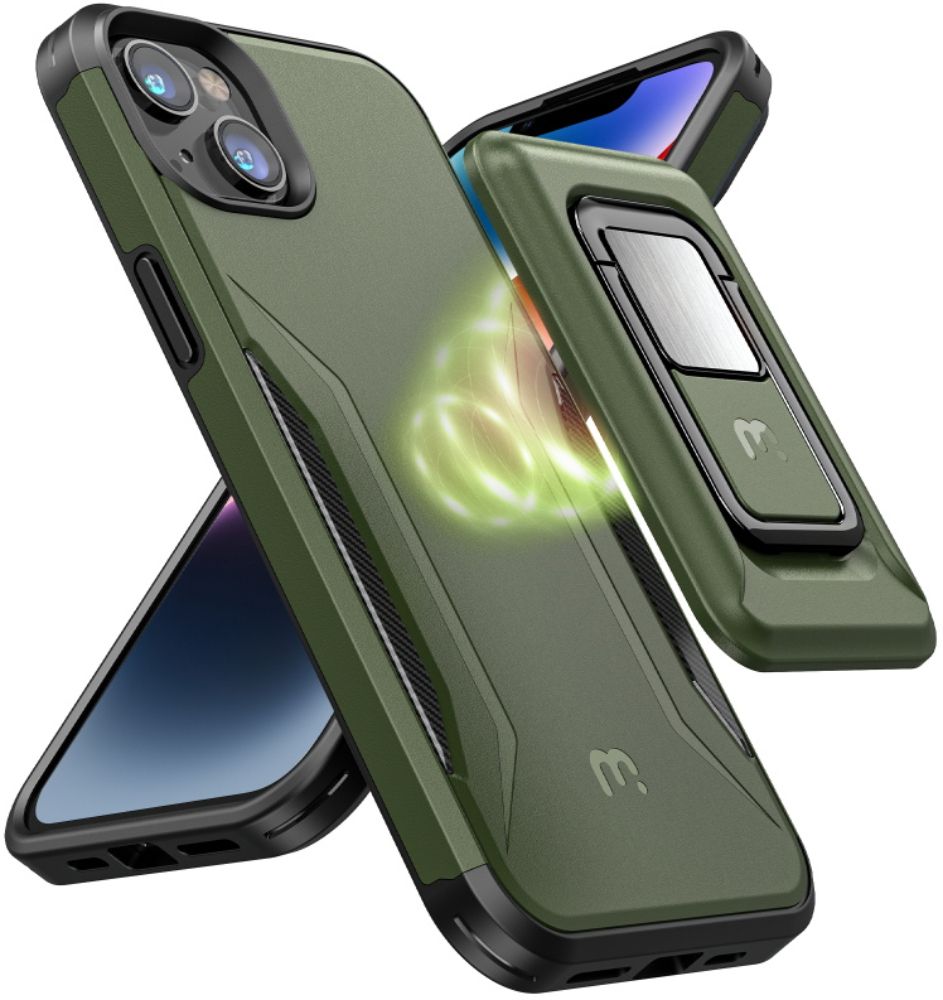 MyBat Pro Stealth Series Phone Case with MagKick for iPhone 14 Plus - Green - Like New by MyBat Pro - Refurbished - Like New condition - US$10.08