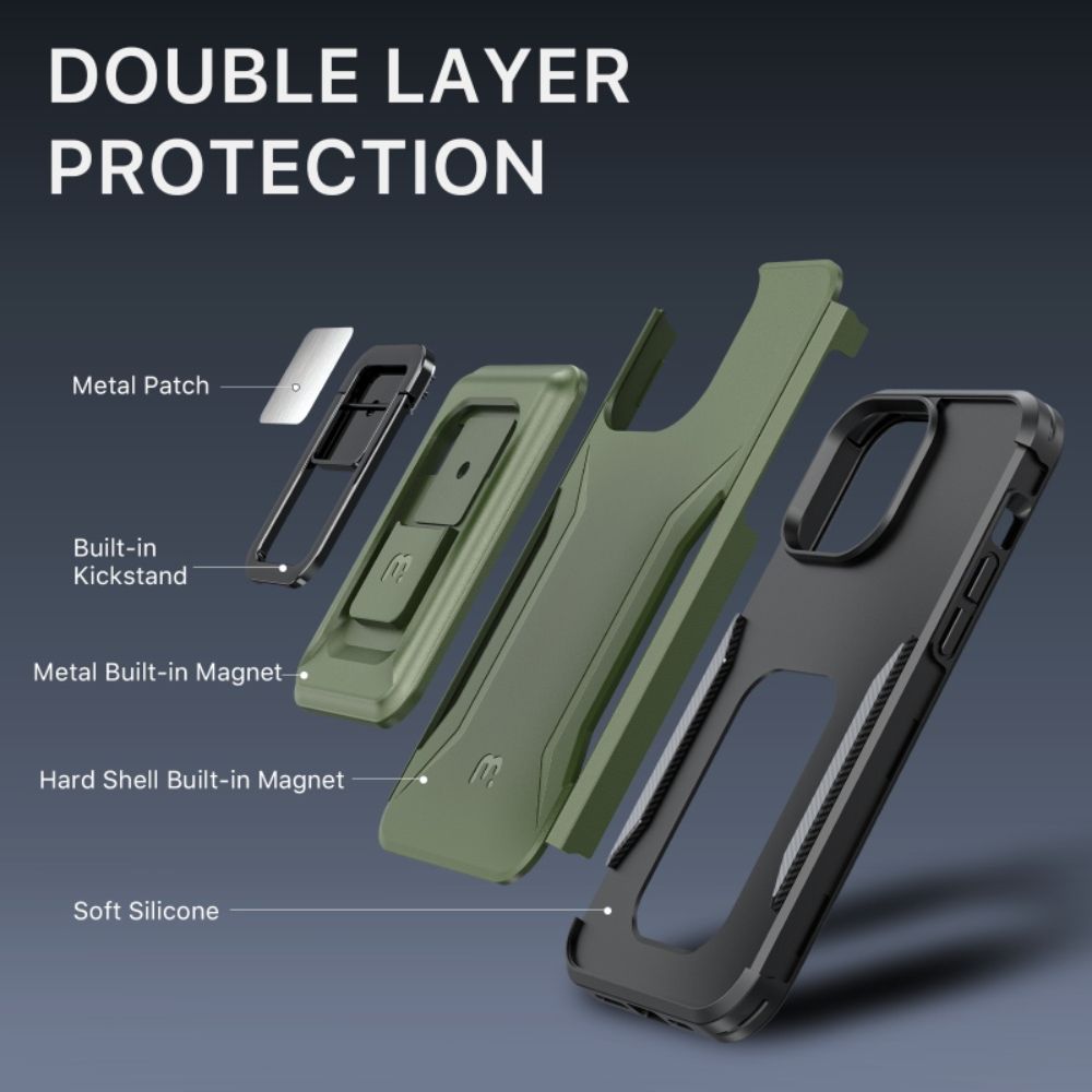 MyBat Pro Stealth Series Phone Case with MagKick for iPhone 14 Plus - Green - Like New by MyBat Pro - Refurbished - Like New condition - Image 2