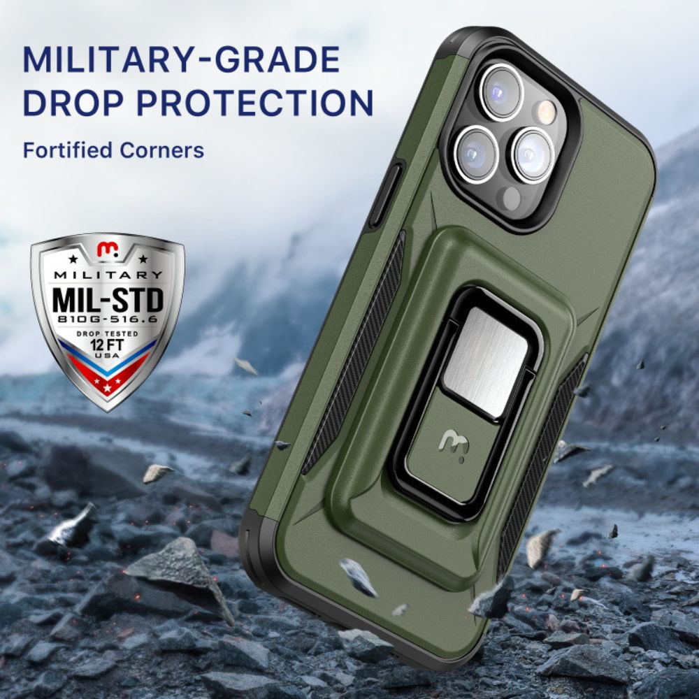 MyBat Pro Stealth Series Phone Case with MagKick for iPhone 14 Pro - Green - Like New by MyBat Pro - Refurbished - Like New condition - Image 4