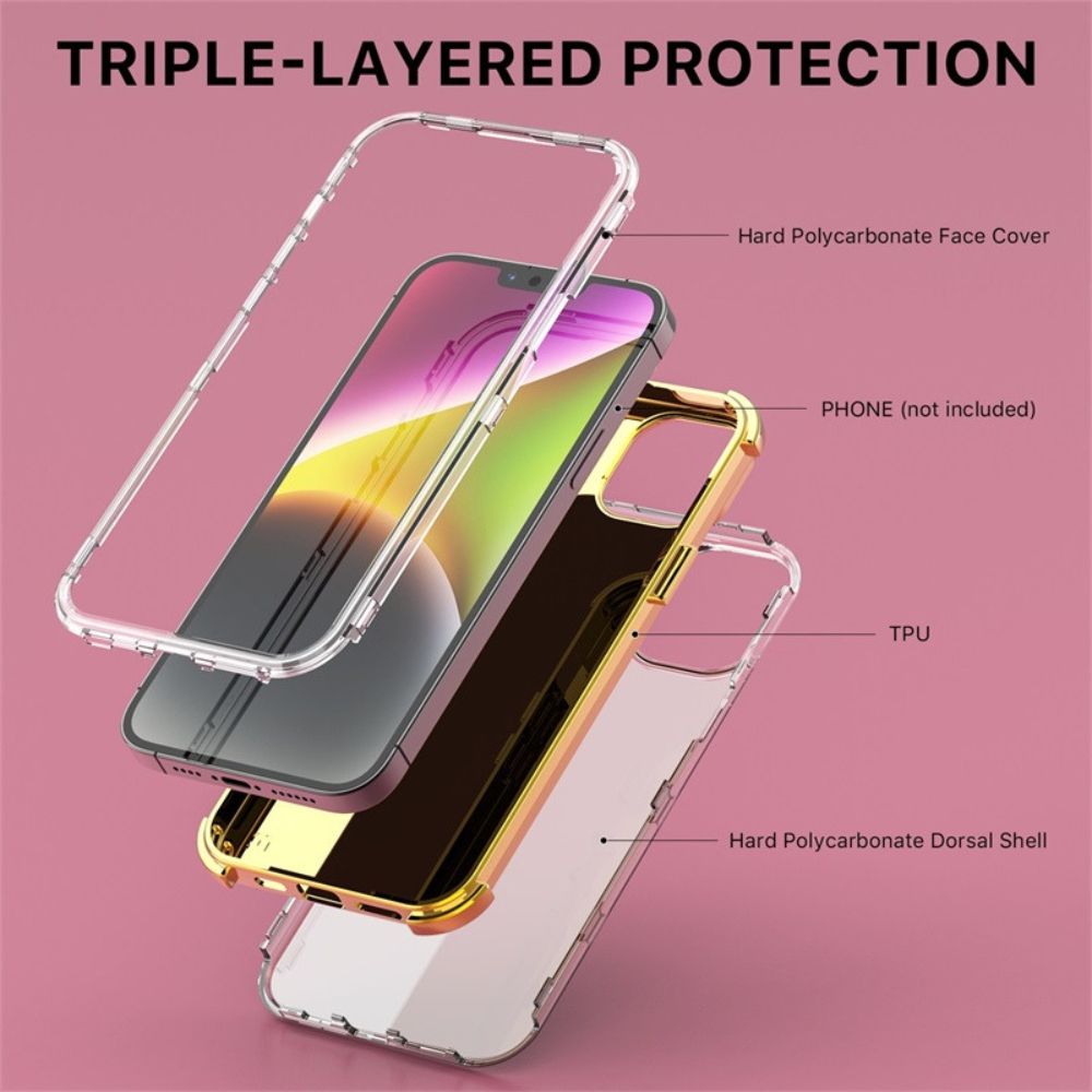 MyBat Pro Tuff Kleer Series Phone Case for iPhone 14 Plus - Pink Marbling/Electroplating Gold - Brand New by MyBat Pro - Refurbished - Brand New condition - Image 4