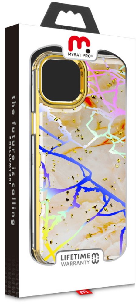 MyBat Pro Tuff Kleer Series Phone Case for iPhone 14 Plus - Pale Yellow Marbling/Electroplating Gold - Brand New by MyBat Pro - Refurbished - Brand New condition - Image 8