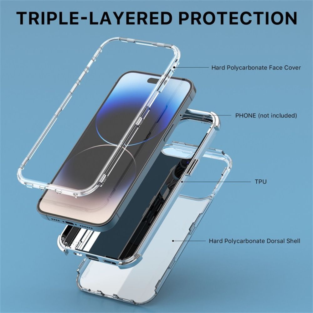 MyBat Pro MyBat Pro Tuff Kleer Series Phone Case for iPhone 14 Pro - Blue Marbling/Electroplating Silver - Brand New by MyBat Pro - Image 4