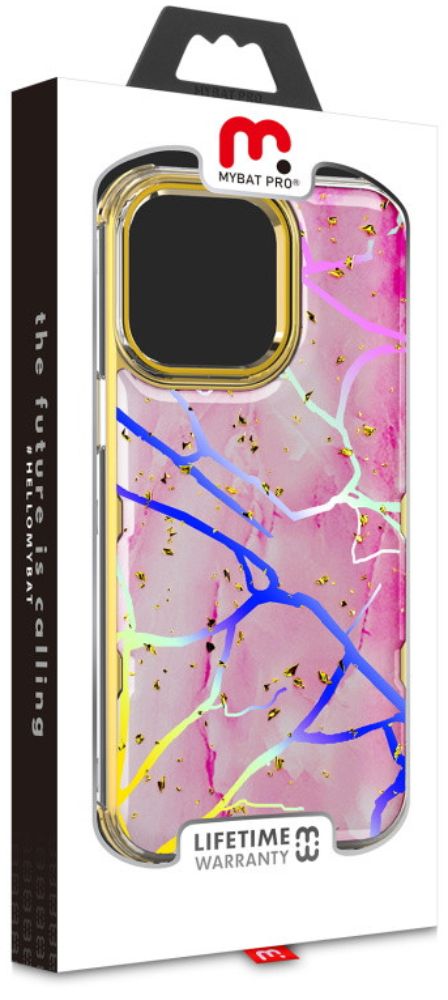 MyBat Pro MyBat Pro Tuff Kleer Series Phone Case for iPhone 14 Pro - Pink Marbling/Electroplating Gold - Brand New by MyBat Pro - Image 8