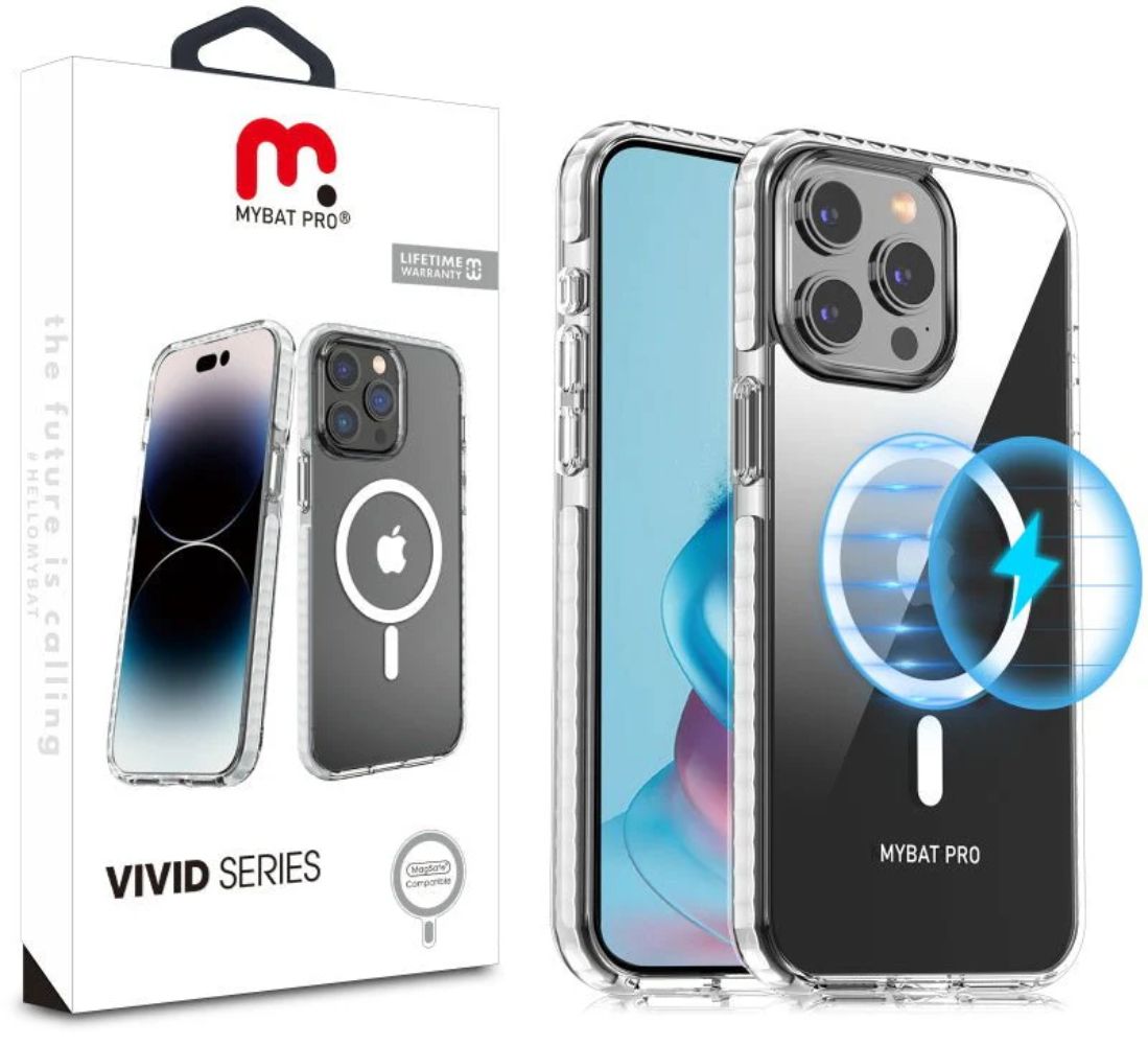 MyBat Pro Vivid Series Phone Case with MagSafe for iPhone 15 - White/Clear - Brand New by MyBat Pro - Refurbished - Brand New condition - US$10.43