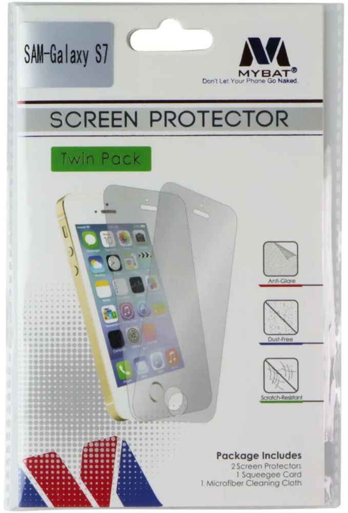 MyBat Screen Protector for Samsung Galaxy S7 (Twin Pack) - Clear by MyBat - Refurbished - Brand New condition - US$10.08