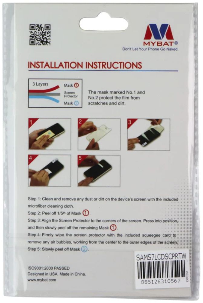 MyBat Screen Protector for Samsung Galaxy S7 (Twin Pack) - Clear by MyBat - Refurbished - Brand New condition - Image 2
