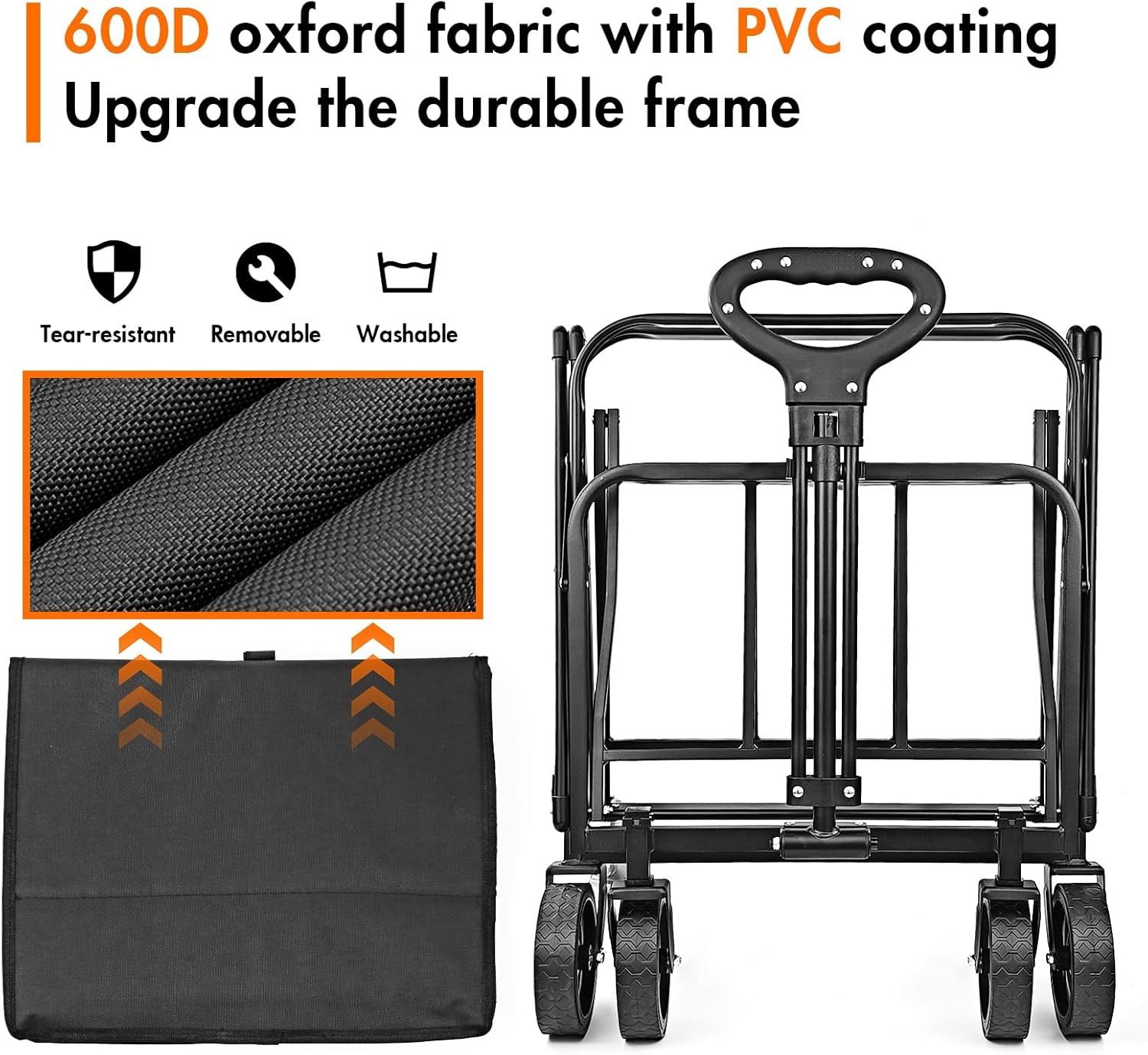 Neo-Tec Collapsible Foldable Wagon Bike - Black by Neo-Tec - Image 2