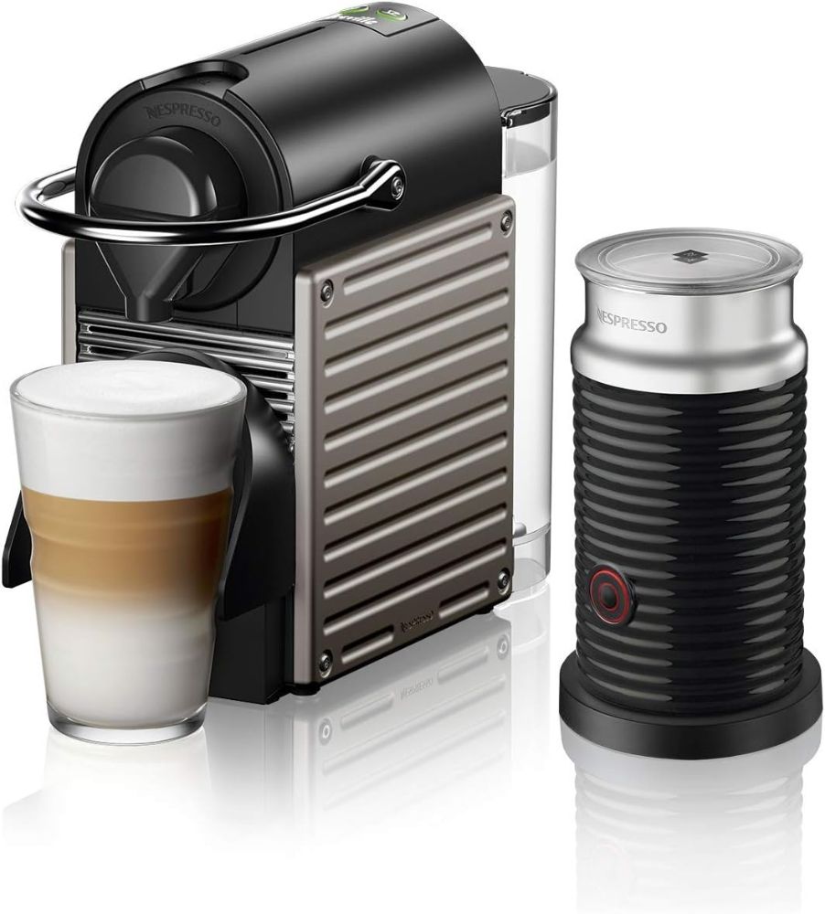 Nespresso Pixie Espresso Machine by Breville with Milk Frother - Titan by Nespresso - Refurbished - Very Good condition - US$298.99
