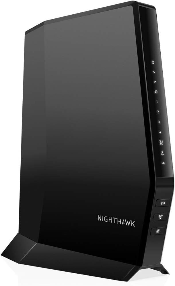 Netgear CAX30-100NAR AX2700 WiFi Cable Modem Router - Black by Netgear - Refurbished - Very Good condition - US$248.49