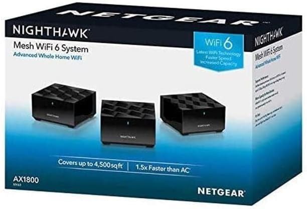 Netgear MK63-100NAS Nighthawk MK63 Mesh Whole Home WiFi 6 System - Black by Netgear - Image 4