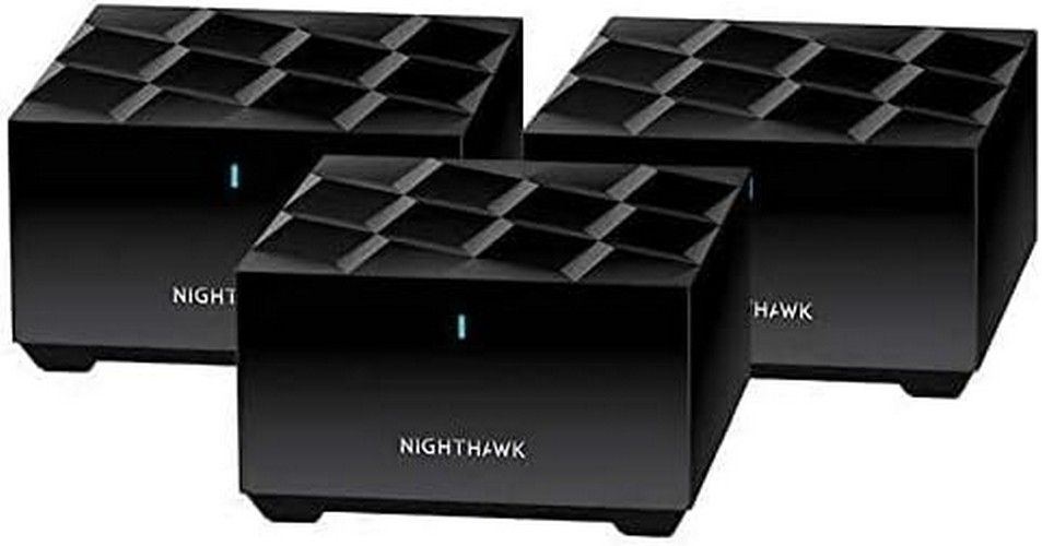 Netgear Nighthawk Dual-Band AX1800 3-Pack WiFi 6 Mesh System (MK63) - Black by Netgear - Refurbished - Like New condition - US$177.48
