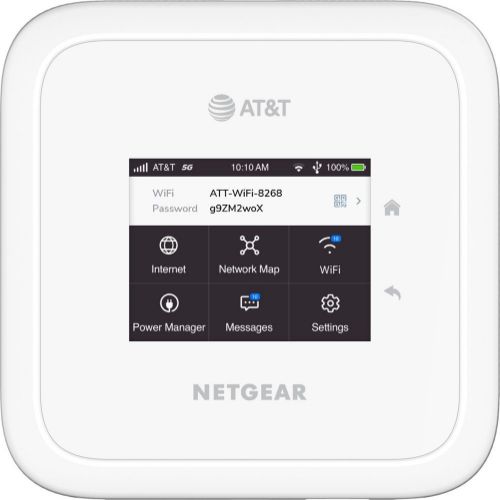 Netgear Nighthawk (MR6110) M6 5G WiFi 6 Mobile Hotspot Router (AT&T) - White by Netgear - Refurbished - Very Good condition - US$223.49