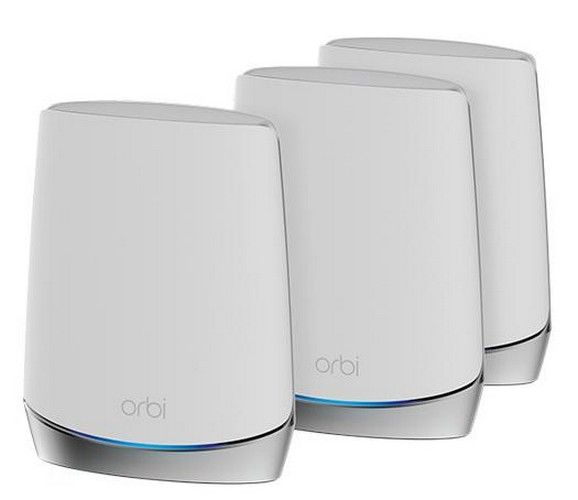 Netgear Orbi 750 AX4200 (RBK753) Series Tri-Band WiFi 6 Mesh System (3 Pack) - White by Netgear - Refurbished - Very Good condition - US$435.98