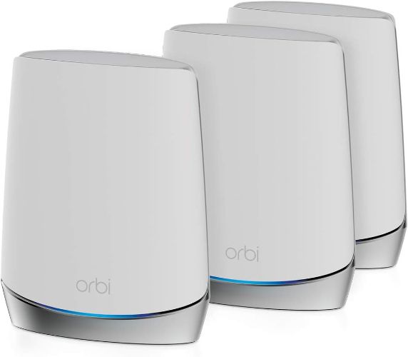 Netgear RBK753 Orbi WiFi 6 Mesh System Router + 2 Satellites - White by Netgear - Refurbished - Very Good condition - US$354.99