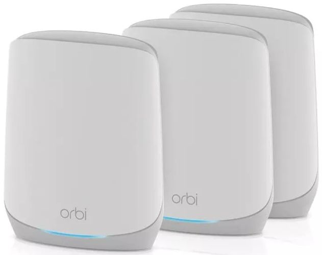 Netgear RBK763 Orbi AX5400 Tri-band WiFi 6 Mesh System Router + 2 Satellites - White by Netgear - Refurbished - Very Good condition - US$399.99