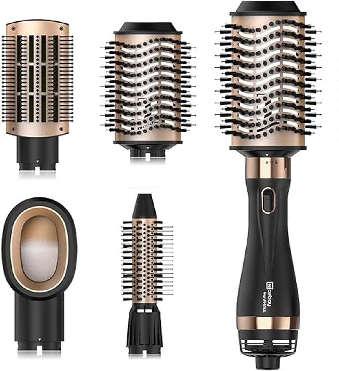 Nicebay CT-536 Hair Dryer Brush Blow Dryer Brush in One - Black/Gold by Nicebay - Refurbished - Very Good condition - US$80.02