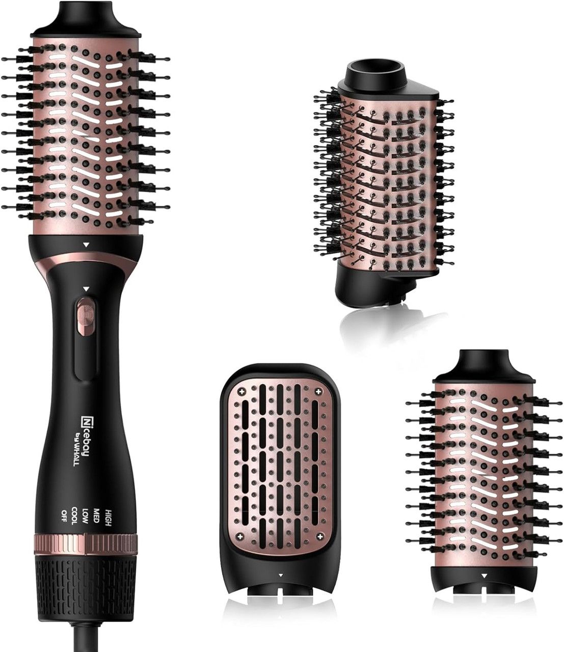 Nicebay HB-821 Hair Dryer Brush - Black/Rose Gold by Nicebay - Refurbished - Very Good condition - US$66.97