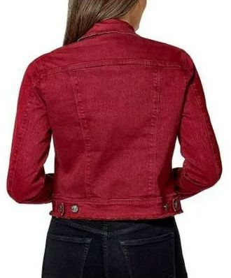 Nine West Jeans Sarah Denim Jacket S - Cabernet by Nine West - Image 3