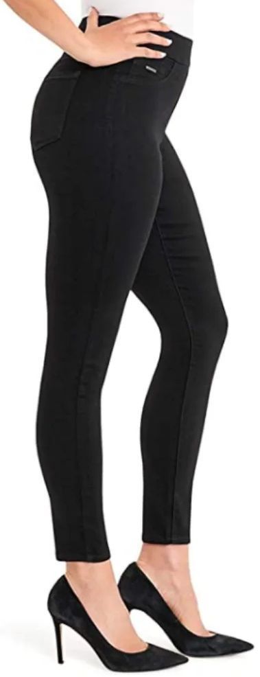 Nine West Women's Heidi Pull-On Skinny Jeans 8 - Black Rinse by Nine West - Image 2