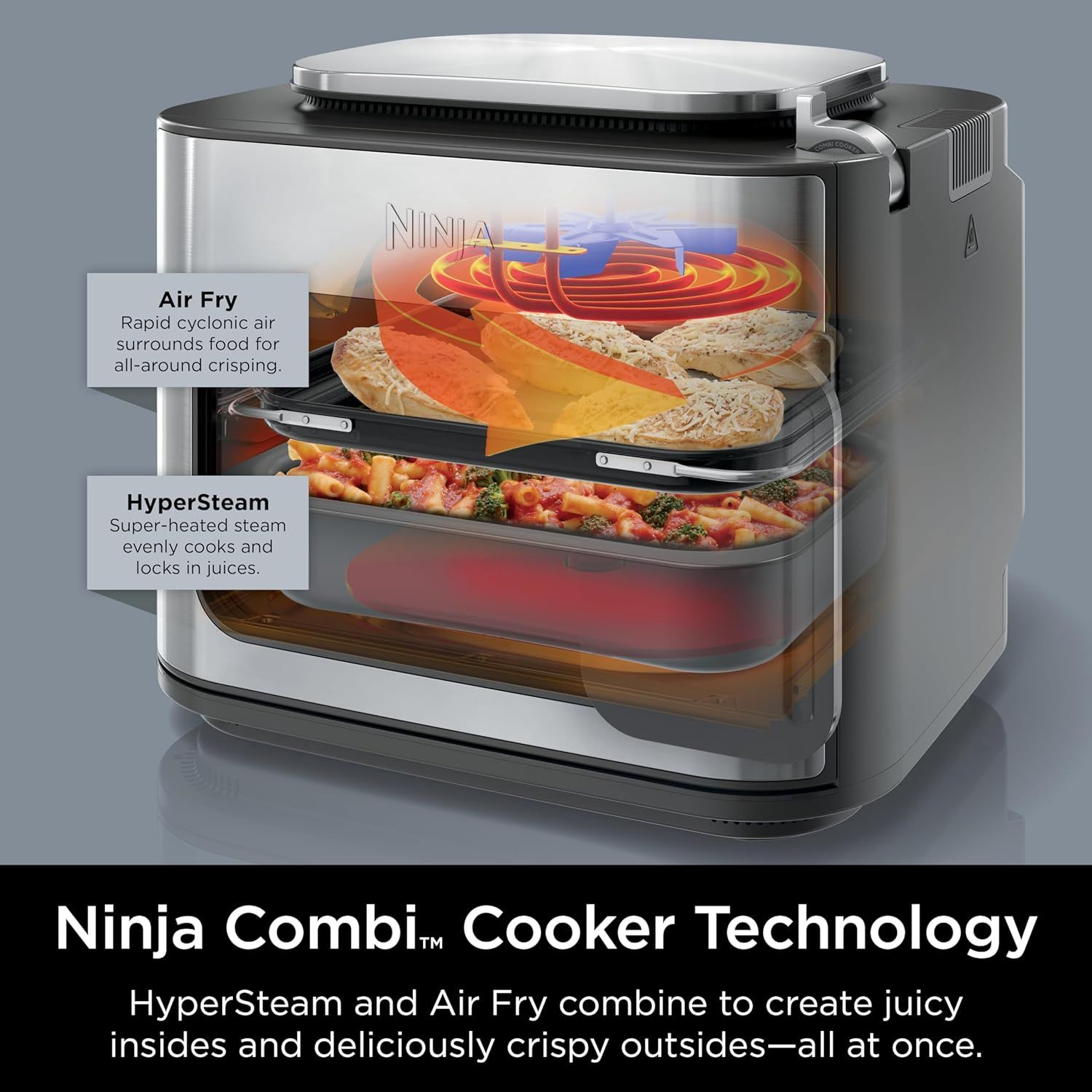 Ninja Combi(TM) All-in-One Multicooker | Oven and Air Fryer Bundle (SFP701B) - Grey by Ninja - Refurbished - Very Good condition - Image 2