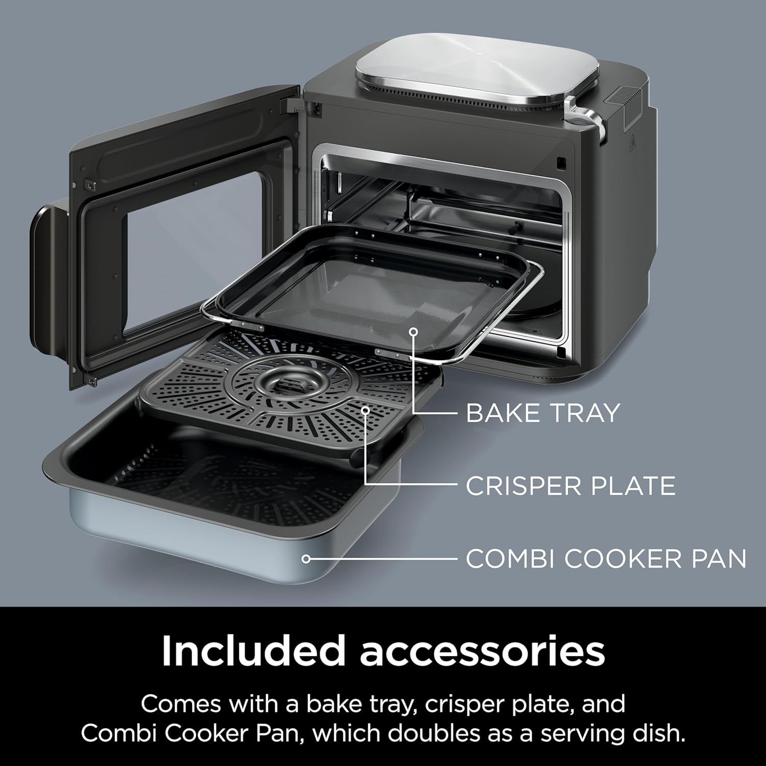 Ninja Combi(TM) All-in-One Multicooker | Oven and Air Fryer Bundle (SFP701B) - Grey by Ninja - Refurbished - Very Good condition - Image 3