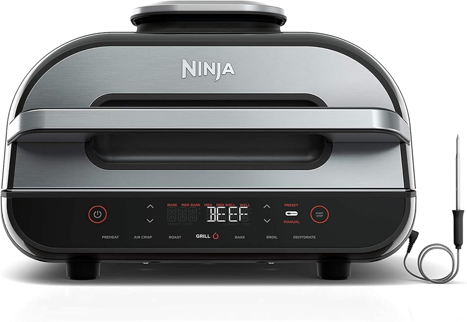 Ninja FG551 Foodi Smart XL 6-in-1 Indoor Grill With 4-Quart Air Fryer - Black by Ninja - Refurbished - Very Good condition - US$201.49