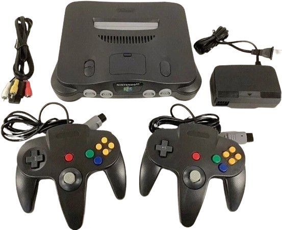 Nintendo 64 with 2 Controllers Gaming Console (Bundle) - Black by Nintendo - Refurbished - Very Good condition - US$187.49