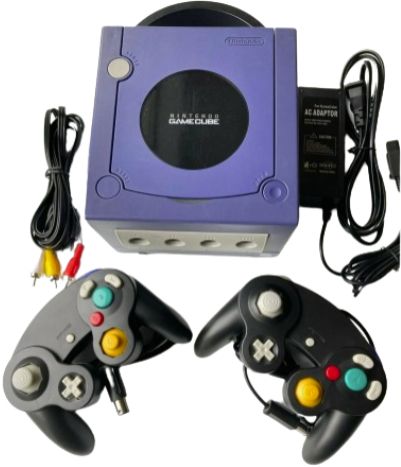 Nintendo GameCube Gaming Console with 2 Controllers Bundle - Indigo Blue by Nintendo - Refurbished - Very Good condition - US$162.44