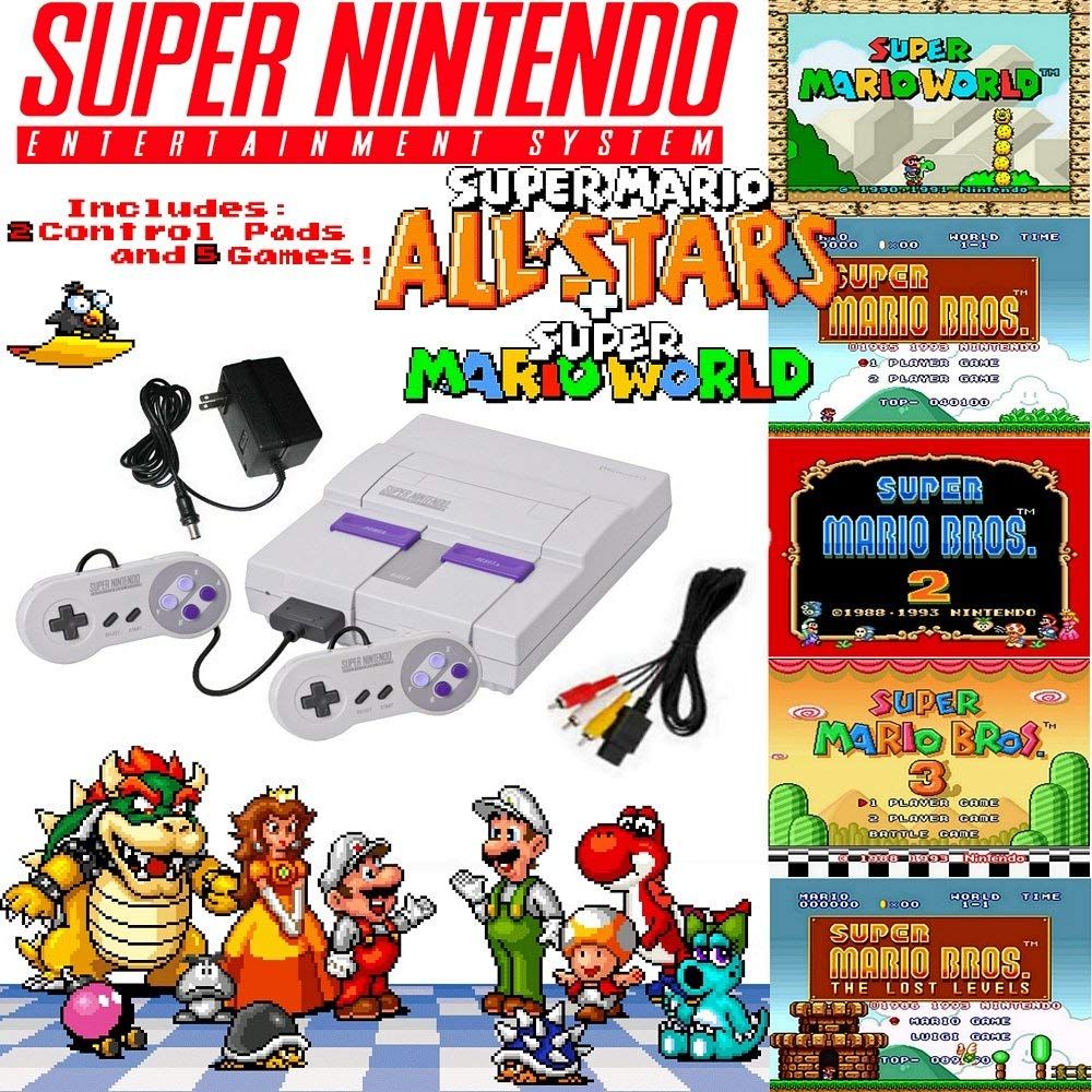 Nintendo Super NES Mario Set with 5-Game Cartridge - Default by Nintendo - Refurbished - Very Good condition - US$321.51