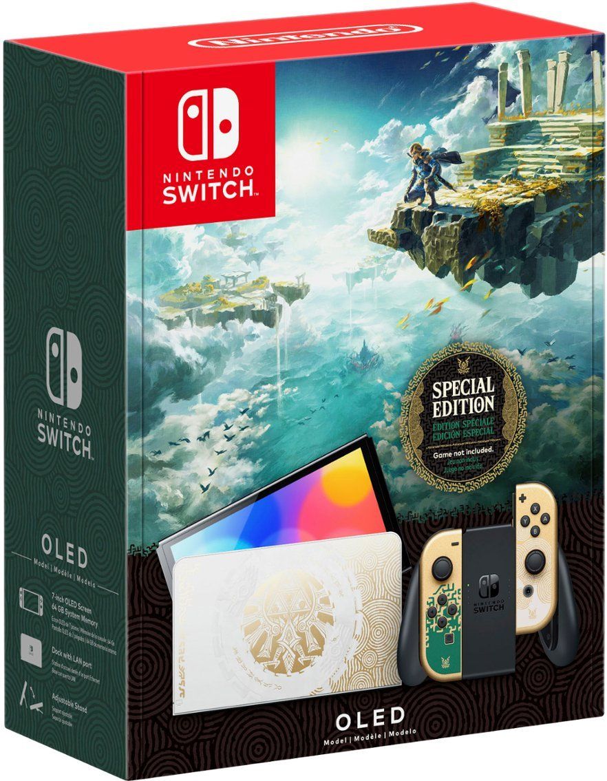 Nintendo Switch OLED Console - The Legend of Zelda: Tears of the Kingdom Edition - Gold/Black by Nintendo - Image 4