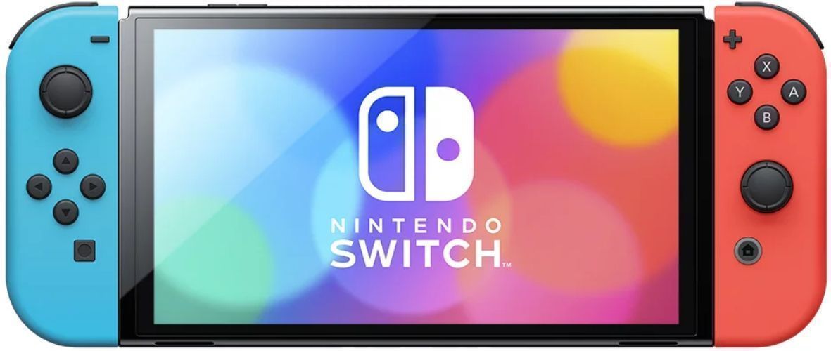 Nintendo Switch OLED Model Handheld Gaming Console - 64GB - Neon Blue/Neon Red by Nintendo - Image 3