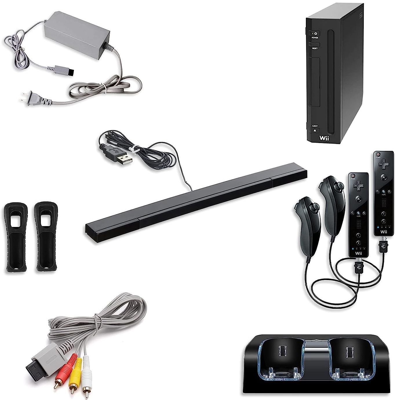 Nintendo Wii Console Premium Bundle - Black by Nintendo - Refurbished - Very Good condition - US$167.49