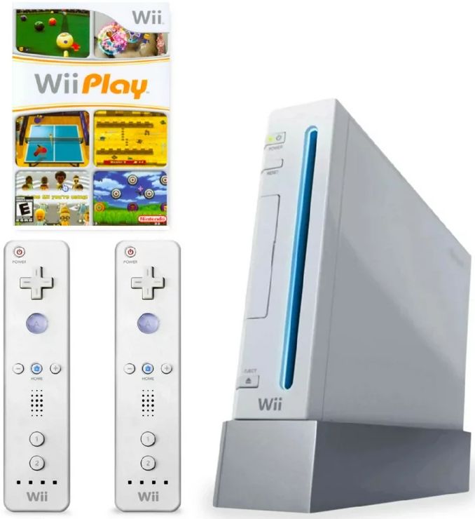 Nintendo Wii Console with Wii Play Bundle - White by Nintendo - Refurbished - Very Good condition - Image 2