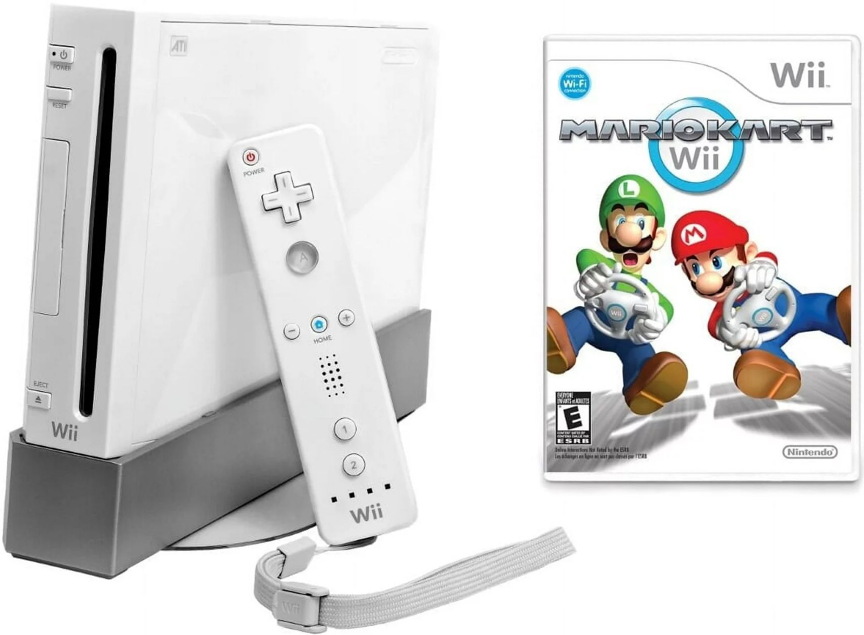 Nintendo Wii Gaming Console with Mario Kart Wii - White by Nintendo - Refurbished - Very Good condition - US$379.99