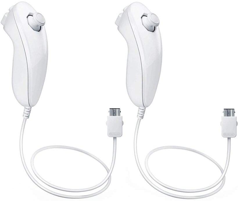 Nintendo Wii Nunchuck Wired Controller (2Pack) - White by Nintendo - Refurbished - Very Good condition - US$25.93