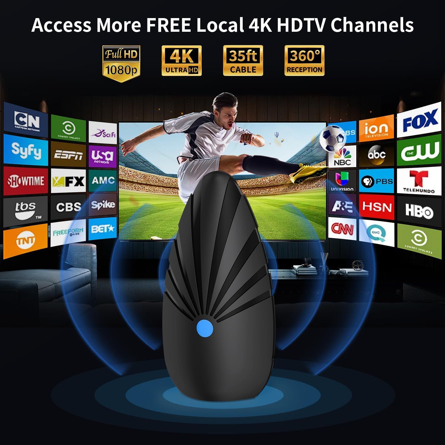 Nogyzo TV Antenna for Smart TV - Black by Nogyzo - Image 2