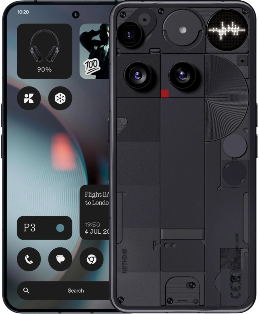 Nothing Phone (3) - 256GB - Black - Unlocked by Nothing - Refurbished - Good condition - US$10007.99