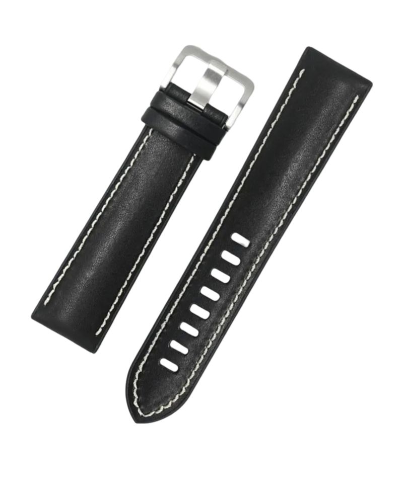 Novonappa Hybrid Leather watch strap (20mm) - Black by Novonappa - Image 2