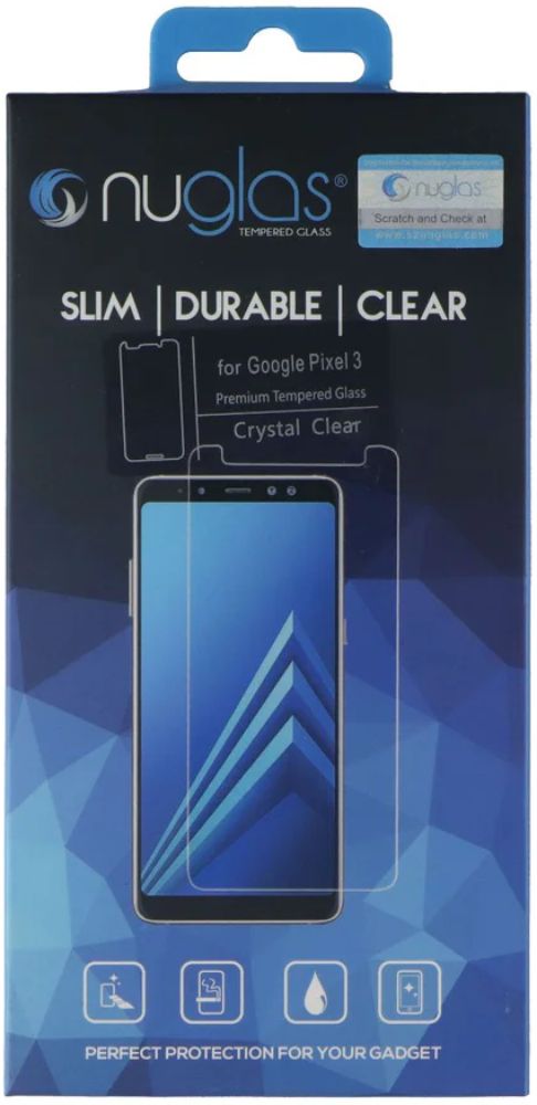 Nuglas Crystal Clear Premium Tempered Glass for Google Pixel 3 - Transparent by Nuglas - Refurbished - Brand New condition - US$8.78