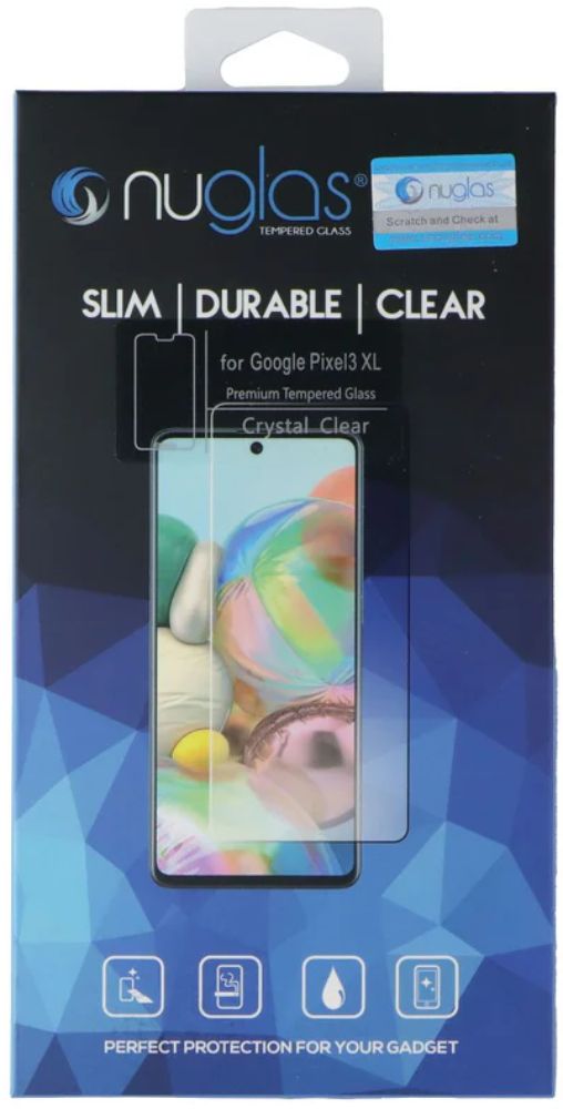 Nuglas Crystal Clear Premium Tempered Glass Screen Protector for Google Pixel 3 XL - Transparent by Nuglas - Refurbished - Brand New condition - Image 2