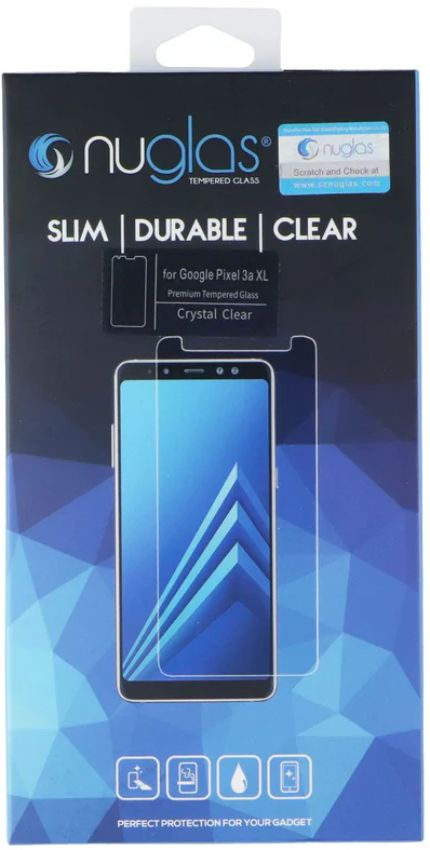 Nuglas Crystal Clear Tempered Glass Screen Protector for Google Pixel 3a XL - Clear by Nuglas - Refurbished - Brand New condition - Image 2