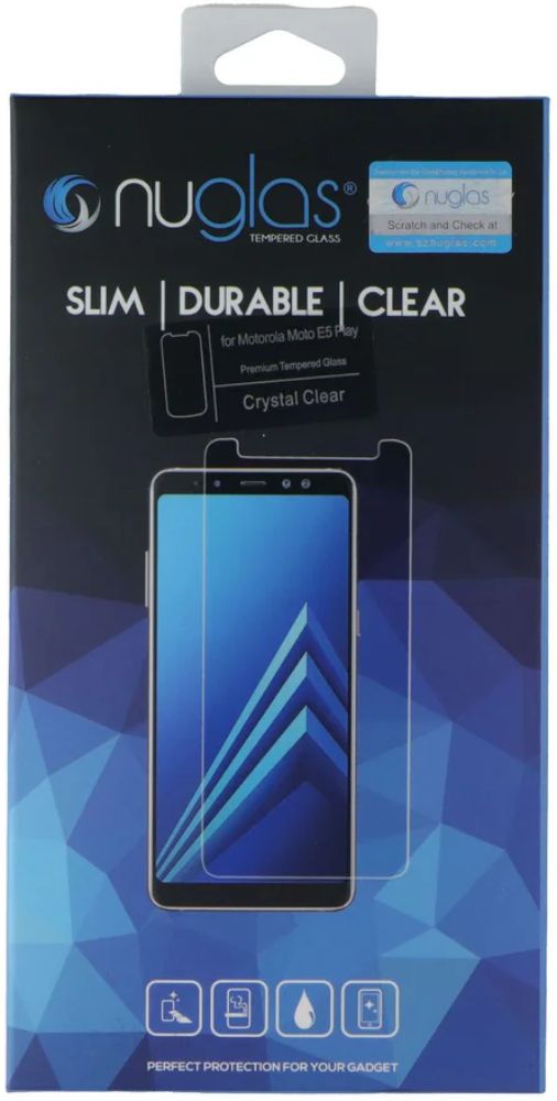 Nuglas Crystal Clear Tempered Glass Screen Protector for Motorola Moto E5 Play - Transparent - Brand New by Nuglas - Refurbished - Brand New condition - Image 2