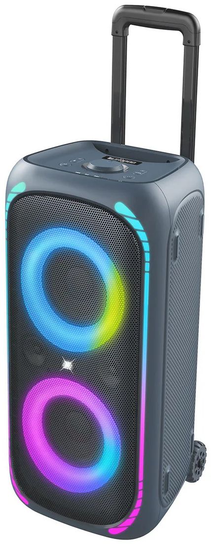 onn. 100094813 Bluetooth Wireless Speaker with Multicolour LED Lighting - Black by onn. - Image 2