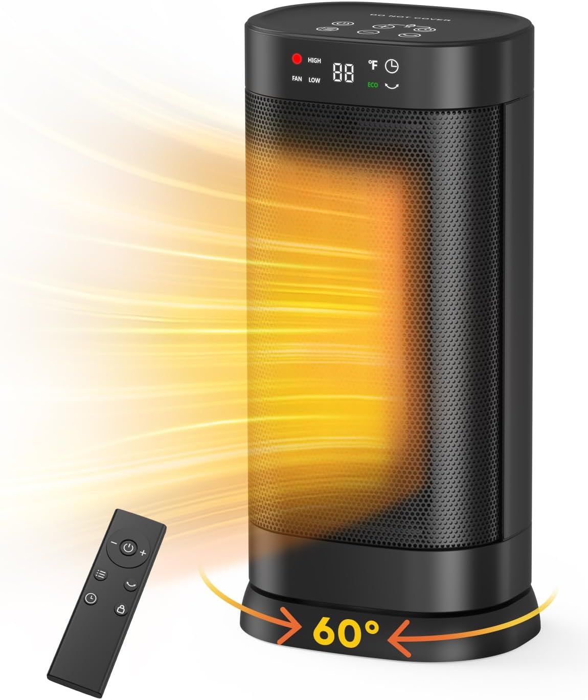 Oprunsy Space Heaters for Indoor (PTC-SH009RL) - Black by Oprunsy - Refurbished - Very Good condition - US$53.36
