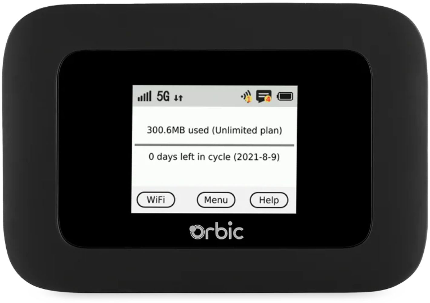 Orbic R500L5 0 [R500LG] Speed 5G UW Mobile Hotspot (Verizon) - Black by Orbic - Refurbished - Premium condition - US$100.49