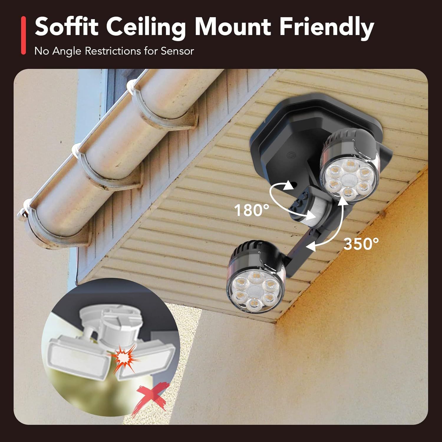 OREiN Led Flood Light Outdoor Motion Sensor (OL36002440) - Black by OREiN - Image 3