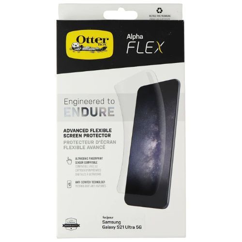 Otterbox Alpha Flex Flexible Screen Protector for Galaxy S21 Ultra (5G) - Clear by Otterbox - Refurbished - Brand New condition - US$11.10