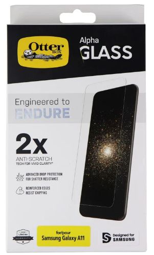 OtterBox Alpha Glass Series Tempered Glass Screen Protector for Galaxy A11 - Clear by Otterbox - Refurbished - Brand New condition - US$13.93