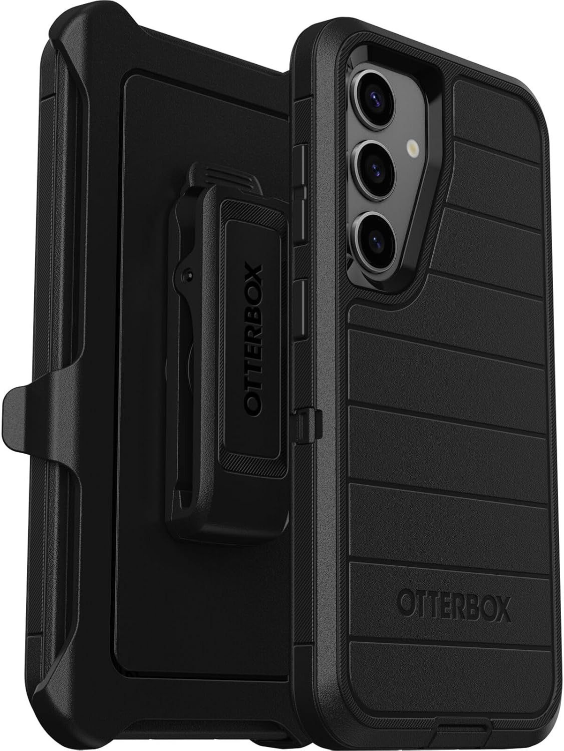 OtterBox Defender Pro Series Phone Case & Holster for Samsung Galaxy S24 - Black by OtterBox - Refurbished - Brand New condition - US$30.99