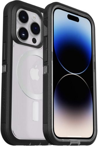 Otterbox Defender Pro Series XT Phone Case with MagSafe for iPhone 14 Pro - Black Crystal (Clear/Black) by Otterbox - Refurbished - Very Good condition - US$55.42